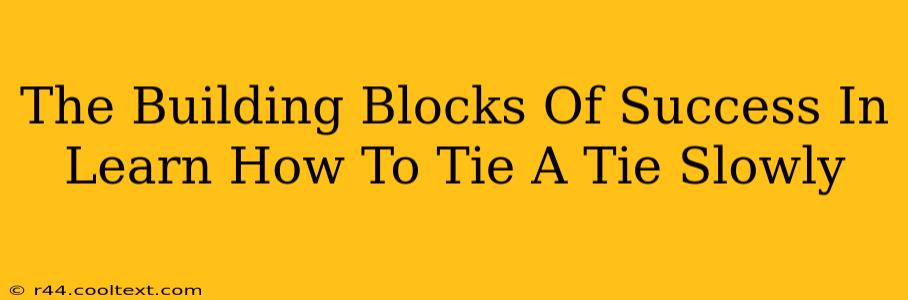 The Building Blocks Of Success In Learn How To Tie A Tie Slowly