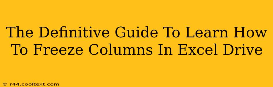 The Definitive Guide To Learn How To Freeze Columns In Excel Drive