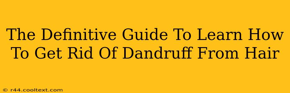 The Definitive Guide To Learn How To Get Rid Of Dandruff From Hair