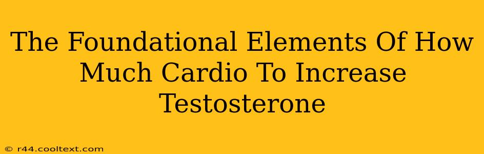 The Foundational Elements Of How Much Cardio To Increase Testosterone