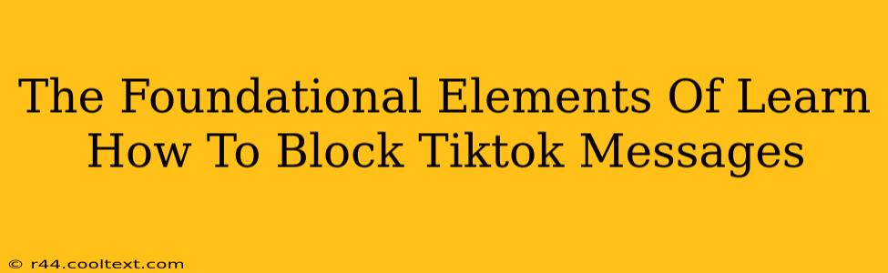 The Foundational Elements Of Learn How To Block Tiktok Messages