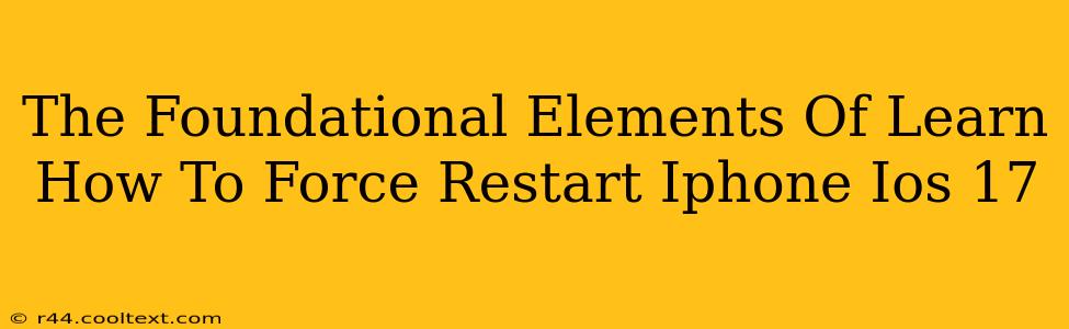 The Foundational Elements Of Learn How To Force Restart Iphone Ios 17