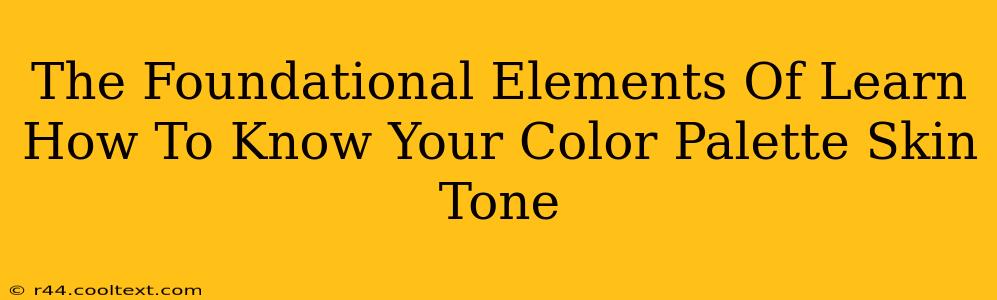 The Foundational Elements Of Learn How To Know Your Color Palette Skin Tone