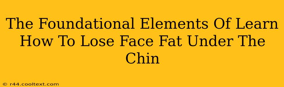 The Foundational Elements Of Learn How To Lose Face Fat Under The Chin