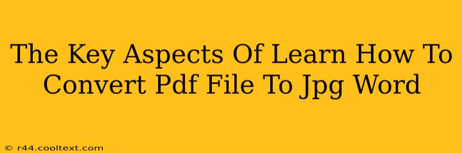 The Key Aspects Of Learn How To Convert Pdf File To Jpg Word