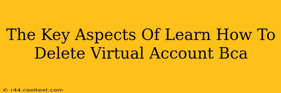 The Key Aspects Of Learn How To Delete Virtual Account Bca