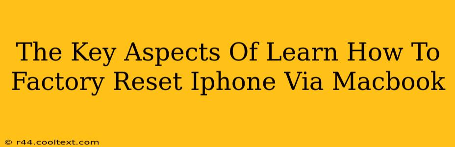 The Key Aspects Of Learn How To Factory Reset Iphone Via Macbook