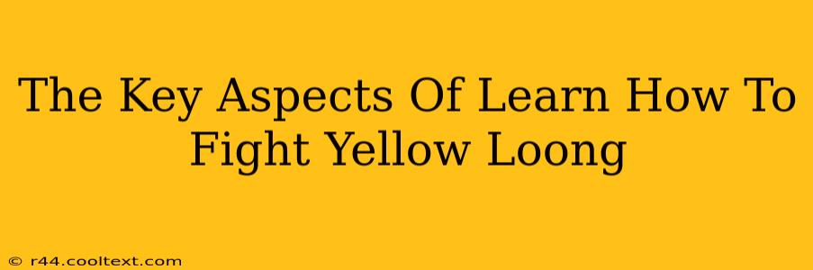 The Key Aspects Of Learn How To Fight Yellow Loong