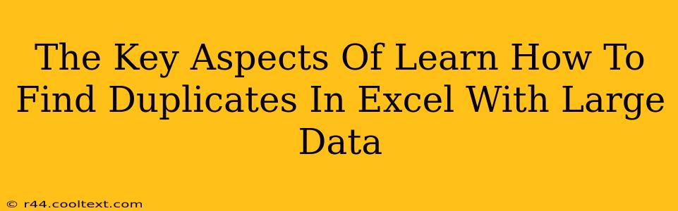 The Key Aspects Of Learn How To Find Duplicates In Excel With Large Data