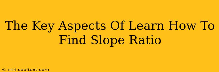 The Key Aspects Of Learn How To Find Slope Ratio