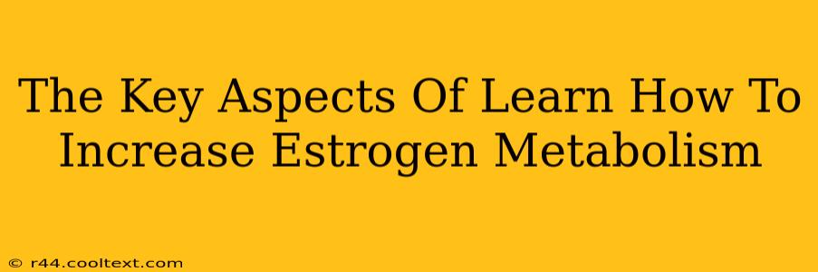 The Key Aspects Of Learn How To Increase Estrogen Metabolism