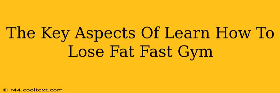 The Key Aspects Of Learn How To Lose Fat Fast Gym