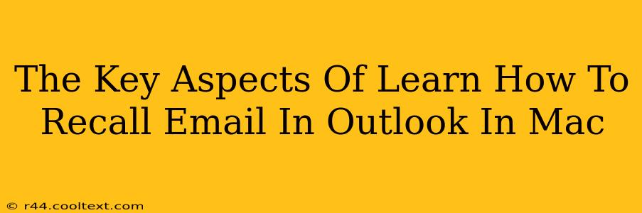 The Key Aspects Of Learn How To Recall Email In Outlook In Mac