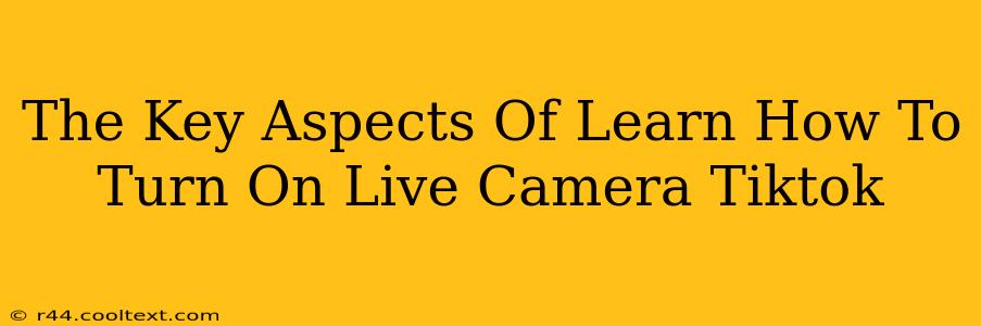 The Key Aspects Of Learn How To Turn On Live Camera Tiktok