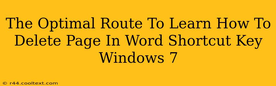 The Optimal Route To Learn How To Delete Page In Word Shortcut Key Windows 7