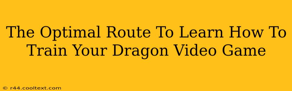 The Optimal Route To Learn How To Train Your Dragon Video Game