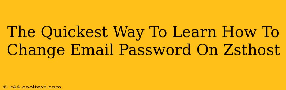 The Quickest Way To Learn How To Change Email Password On Zsthost