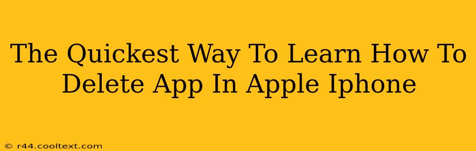 The Quickest Way To Learn How To Delete App In Apple Iphone