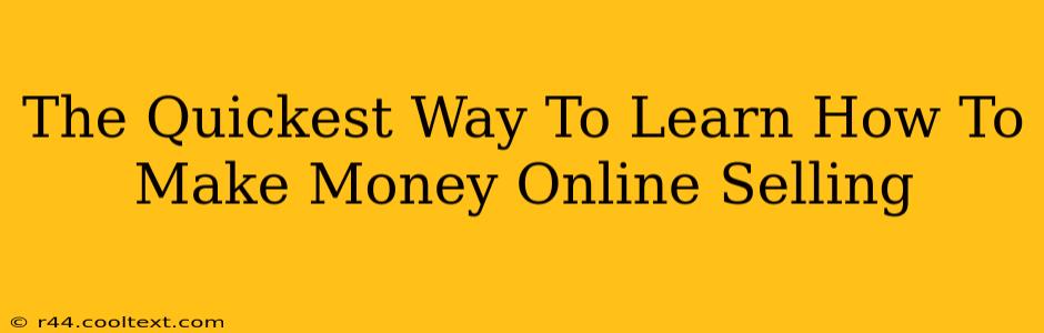 The Quickest Way To Learn How To Make Money Online Selling