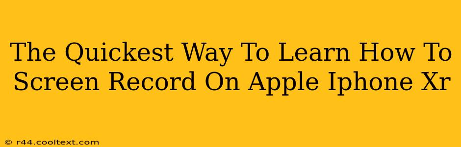 The Quickest Way To Learn How To Screen Record On Apple Iphone Xr
