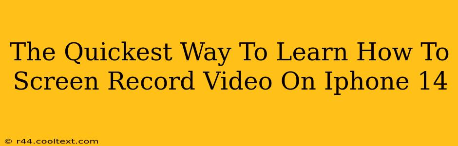 The Quickest Way To Learn How To Screen Record Video On Iphone 14