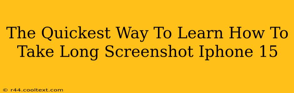 The Quickest Way To Learn How To Take Long Screenshot Iphone 15