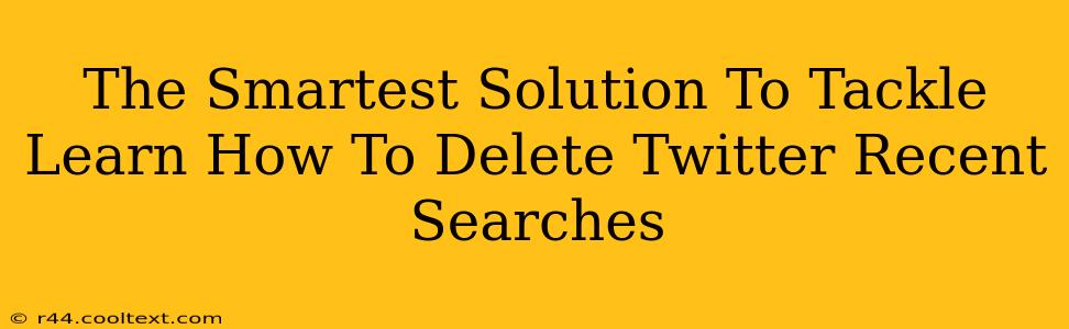 The Smartest Solution To Tackle Learn How To Delete Twitter Recent Searches