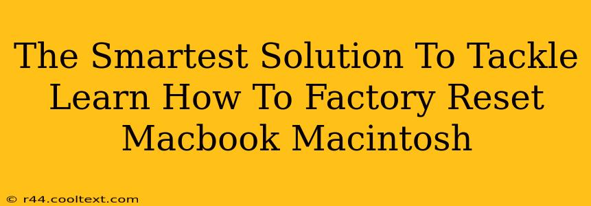 The Smartest Solution To Tackle Learn How To Factory Reset Macbook Macintosh