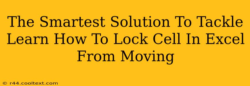 The Smartest Solution To Tackle Learn How To Lock Cell In Excel From Moving