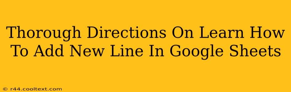 Thorough Directions On Learn How To Add New Line In Google Sheets