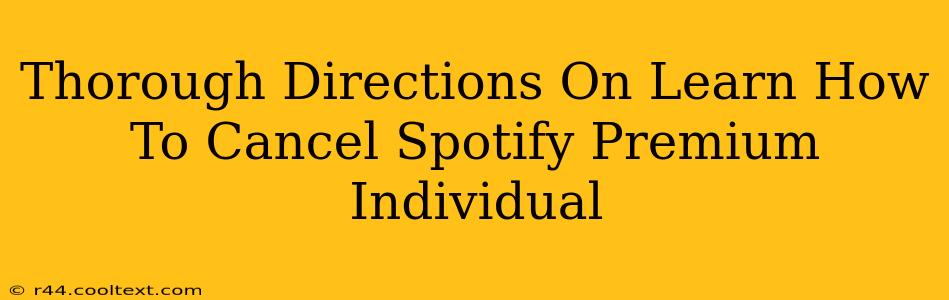 Thorough Directions On Learn How To Cancel Spotify Premium Individual