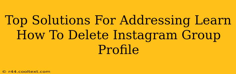 Top Solutions For Addressing Learn How To Delete Instagram Group Profile