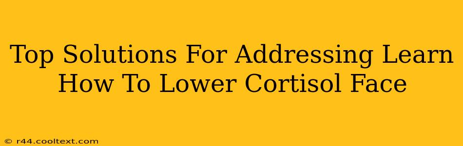 Top Solutions For Addressing Learn How To Lower Cortisol Face