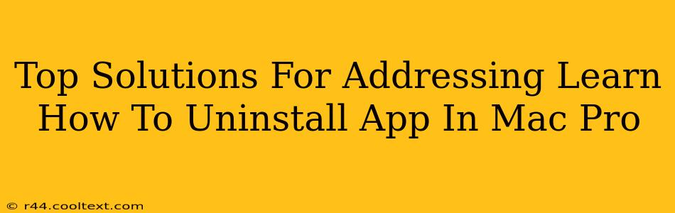 Top Solutions For Addressing Learn How To Uninstall App In Mac Pro