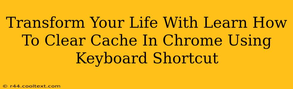 Transform Your Life With Learn How To Clear Cache In Chrome Using Keyboard Shortcut