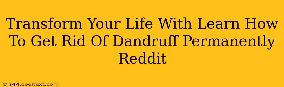 Transform Your Life With Learn How To Get Rid Of Dandruff Permanently Reddit