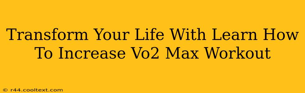 Transform Your Life With Learn How To Increase Vo2 Max Workout