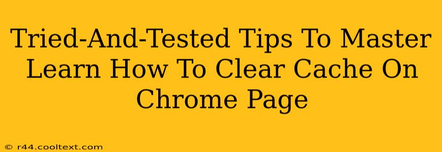 Tried-And-Tested Tips To Master Learn How To Clear Cache On Chrome Page