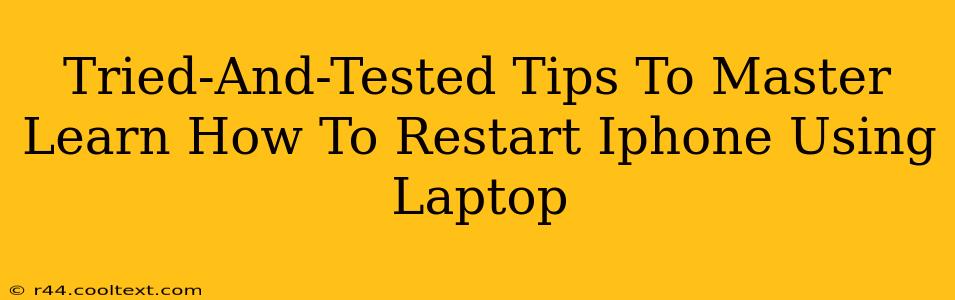 Tried-And-Tested Tips To Master Learn How To Restart Iphone Using Laptop