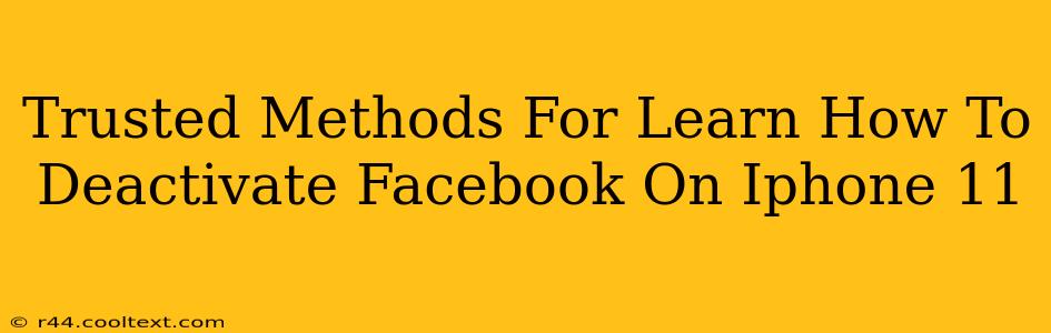 Trusted Methods For Learn How To Deactivate Facebook On Iphone 11