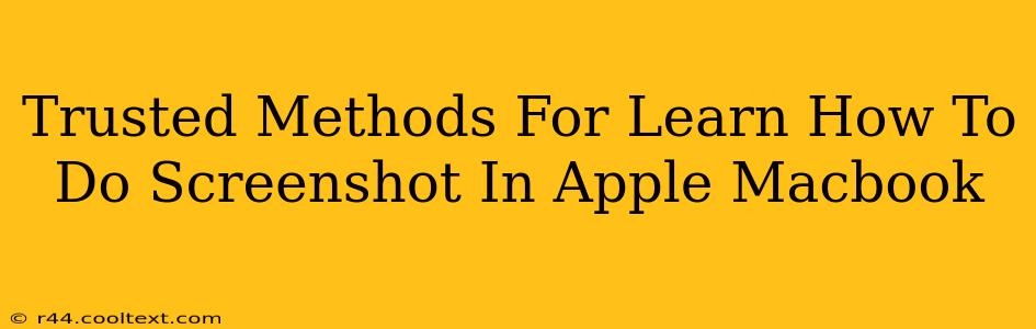 Trusted Methods For Learn How To Do Screenshot In Apple Macbook