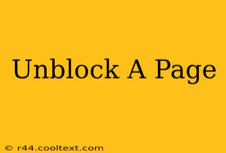 Unblock A Page