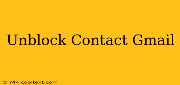 Unblock Contact Gmail