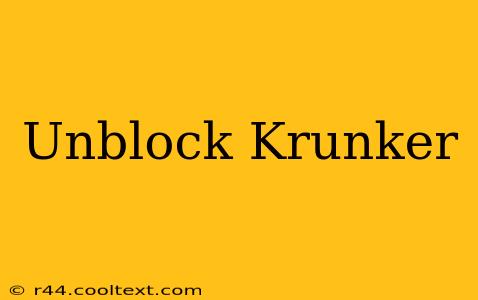 Unblock Krunker