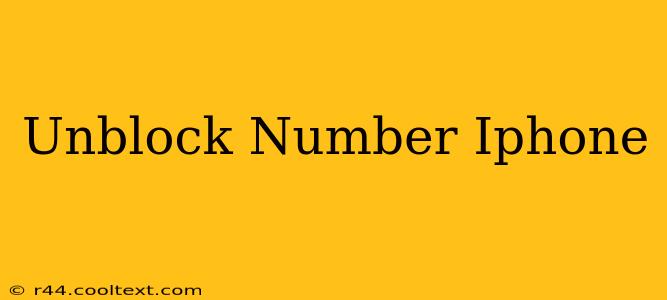 Unblock Number Iphone