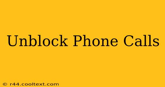 Unblock Phone Calls