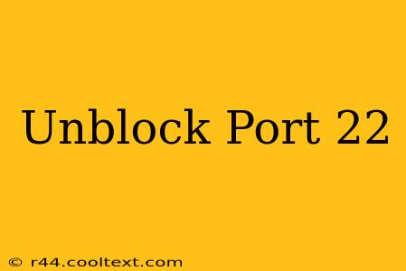 Unblock Port 22