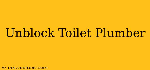 Unblock Toilet Plumber