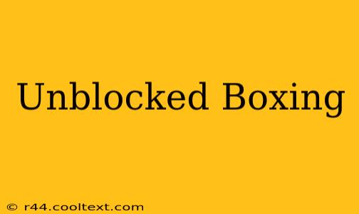 Unblocked Boxing