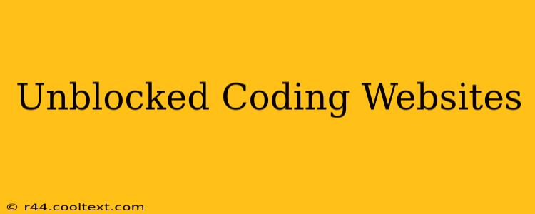 Unblocked Coding Websites